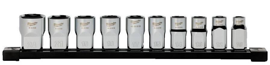 Set chei tubulare cromate 1/2&QUOT;, sistem metric, 10 buc - Milwaukee