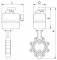 Robinet fluture, tip lug, flanse PN 10/16, actuator electric, 6&QUOT;