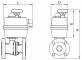 Robinet din inox cu bila, 2 piese, flanse PN 16, actuator electric, 3&QUOT;