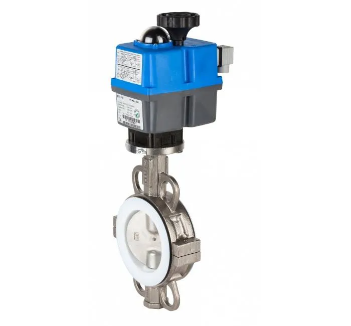 Robinet fluture, tip wafer, flanse ANSI 150 si PN10/16, act. electric