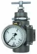 Regulator presiune din Inox, reversibil, descarcare proprie, manometru din inox