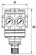 Regulator presiune cu 2 manometre pentru presiunea de intrare/iesire