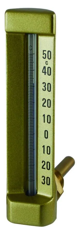 Termometru de sticla cu conexiune la unghi de 90°