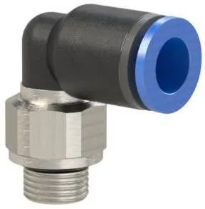 Cupla L push-in cu filet cilindric exterior si O-ring, seria standard