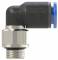 Cupla L push-in cu filet cilindric exterior si O-ring, seria standard, M5 - 6 mm