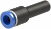 Conector drept push-in 4mm cu adaptor 6mm, POM/alama