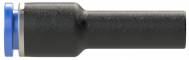 Conector drept push-in 4mm cu adaptor 6mm, POM/alama