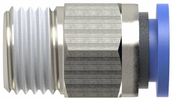 Cupla dreapta push-in cu filet conic exterior, seria standard, R 1/4&QUOT; - 6 mm