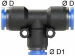 Cupla T push-in, egala sau redusa