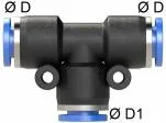 Cupla T push-in, egala sau redusa
