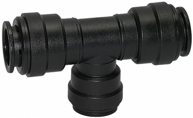 Cupla T push-in reductie, seria POM, 22 mm - 15 mm