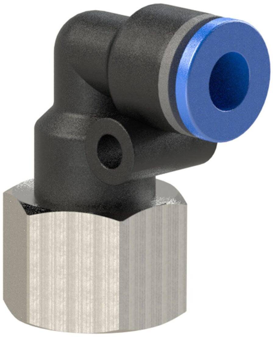 Cupla L push-in cu filet cilindric interior, seria standard