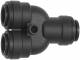 Cupla Y push-in, seria POM, 15 mm