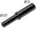 Adaptor push-in 6mm-4mm, POM