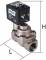 Electroventil 2/2 cu piston pentru abur, NC, 220 V AC, G 3/4&QUOT;