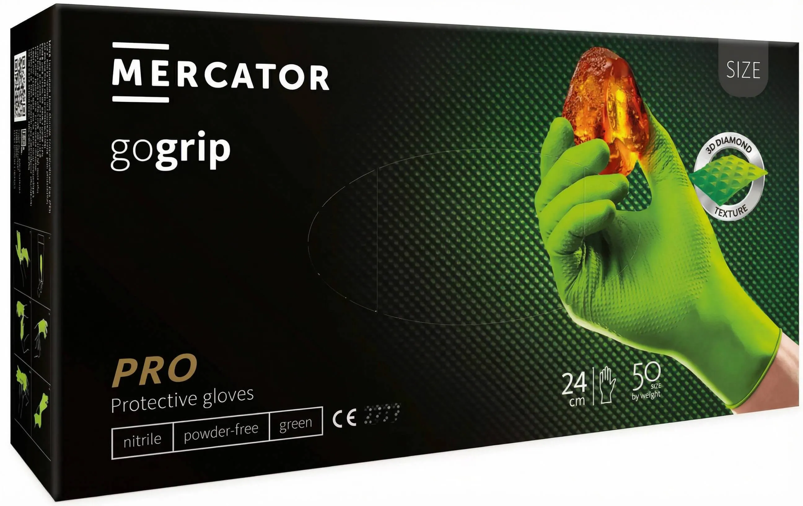 Manusi de protectie MERCATOR gogrip de unica folosinta, verzi