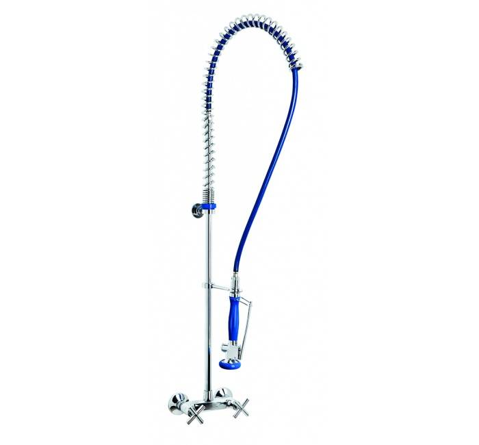 Baterie inalta cu pre-clatire si mixer, pentru perete