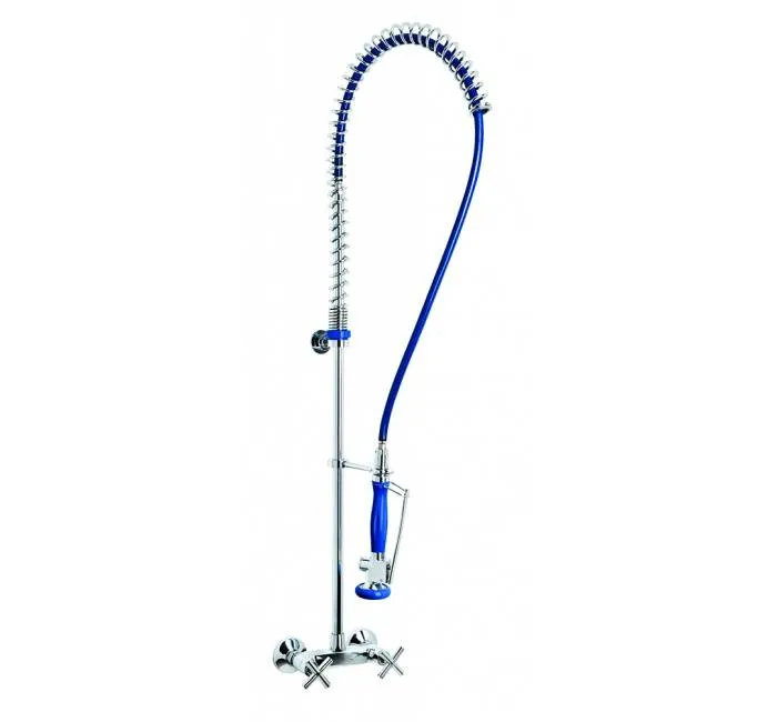 Baterie inalta cu pre-clatire si mixer, pentru perete