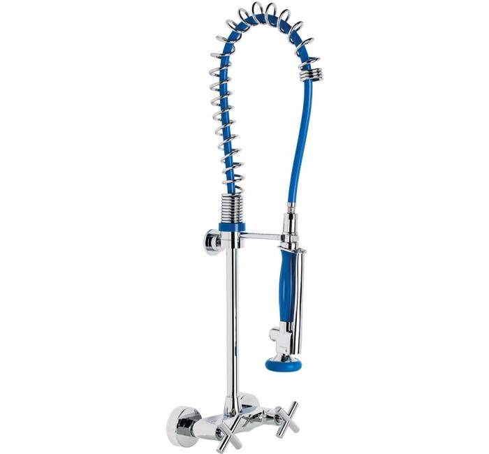 Baterie cu pre-clatire si mixer perete