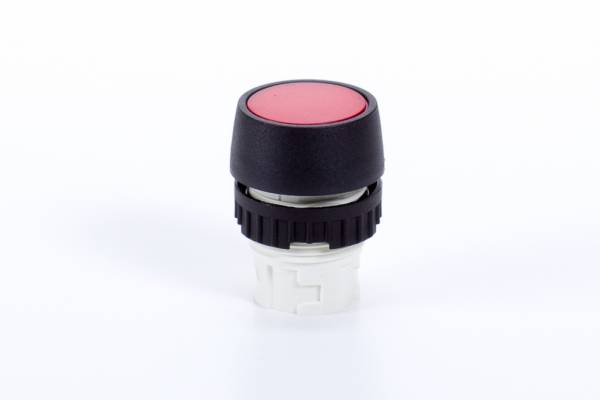 Buton distribuitoare pentru montaj in panou, buton push, rosu