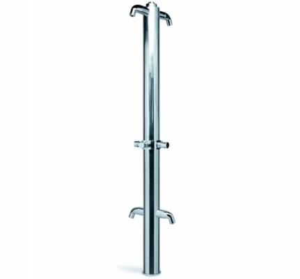 Coloana din inox cu 2 iesiri si 2 robineti spalare picioare
