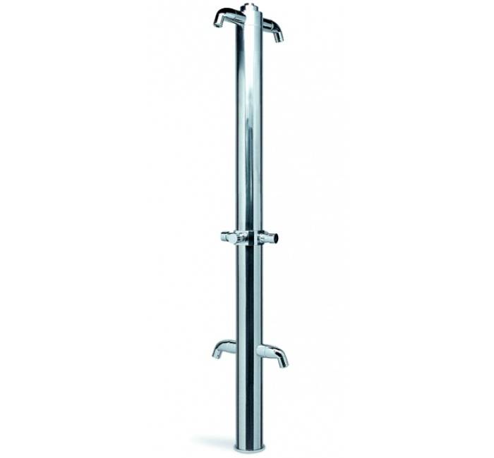 Coloana din inox cu 2 iesiri si 2 robineti spalare picioare