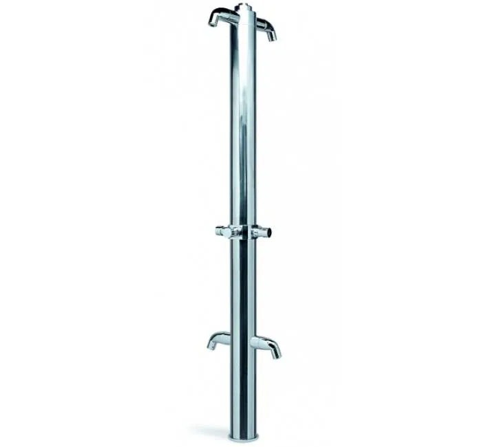Coloana din inox cu 2 iesiri si 2 robineti spalare picioare