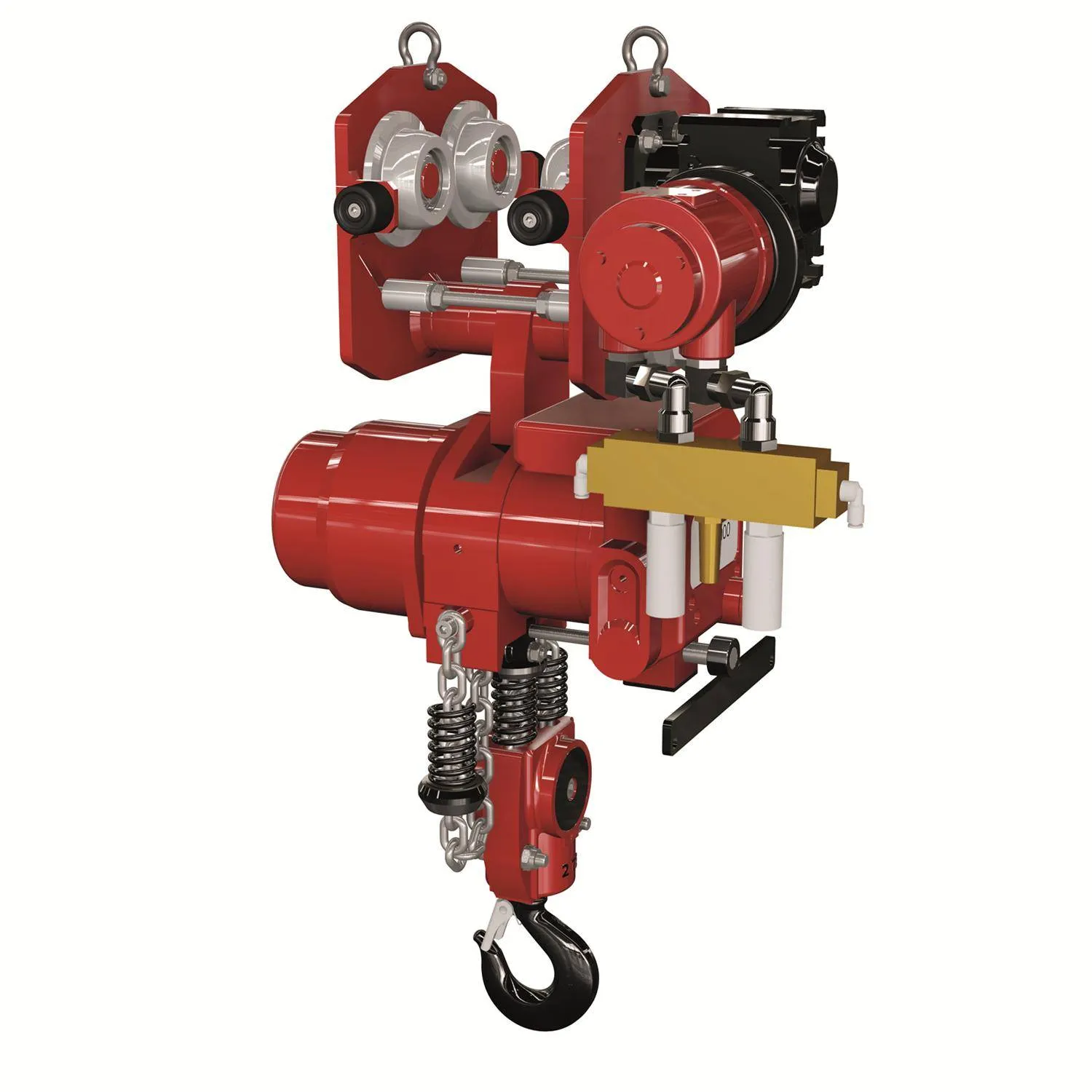 Combinatie palan pneumatic si troliu 2000 kg