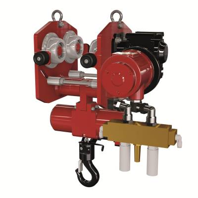 Combinatie palan pneumatic si troliu 250 kg
