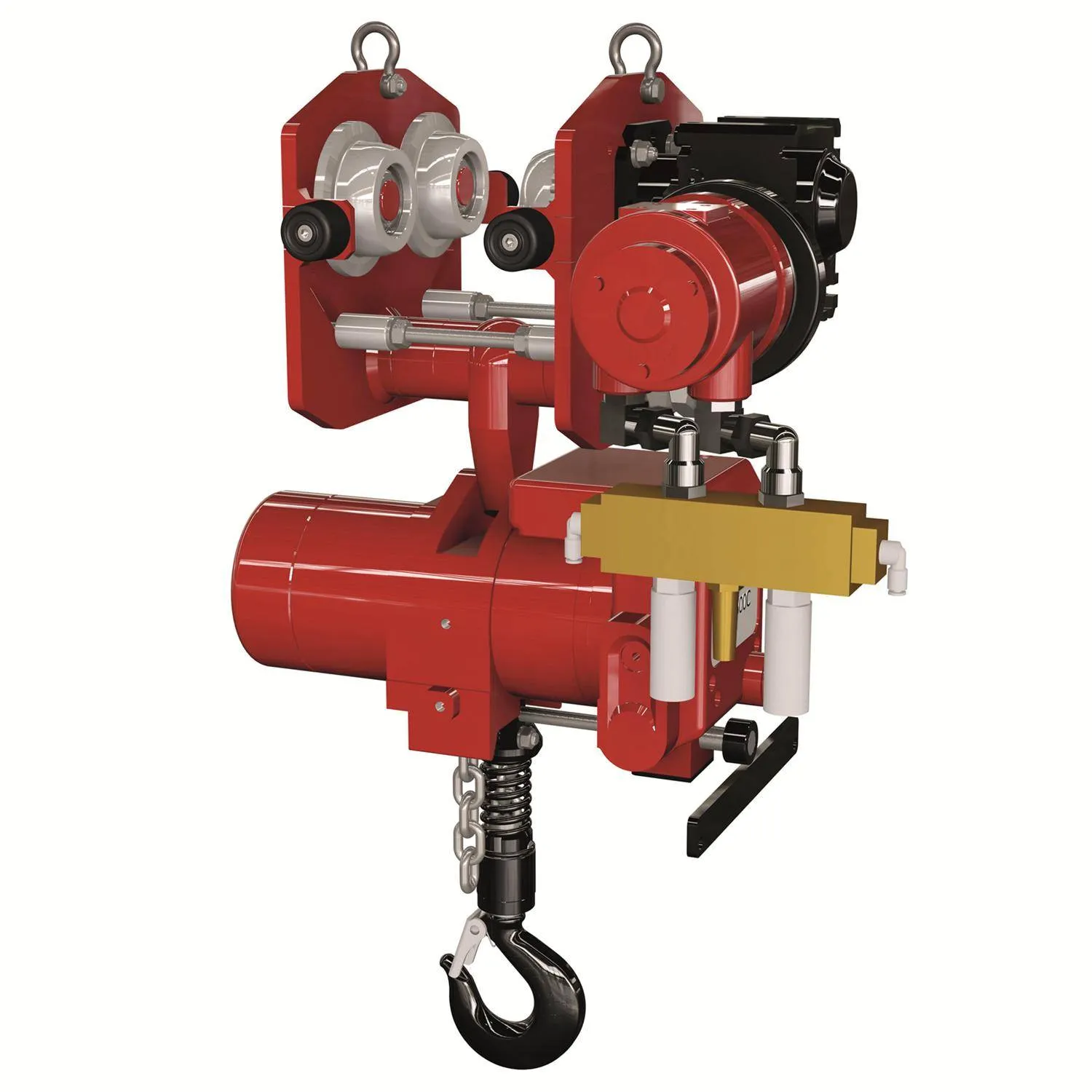 Combinatie palan pneumatic si troliu 500 kg