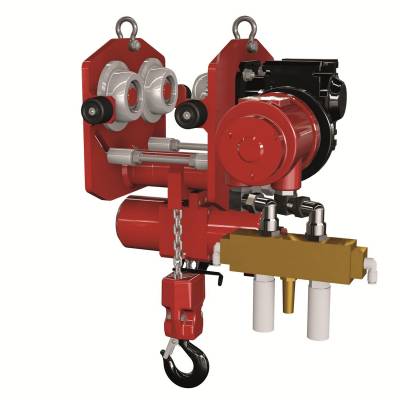 Combinatie palan pneumatic si troliu 500 kg