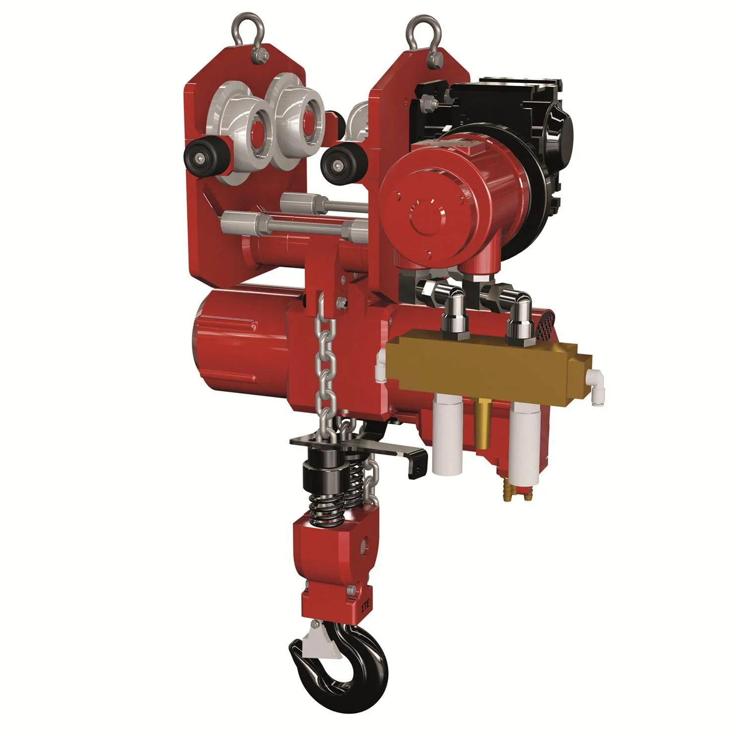 Combinatie palan pneumatic si troliu 980 kg
