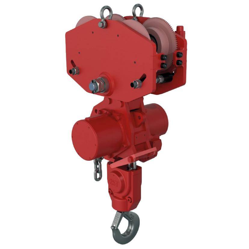 Combinatie palan pneumatic si troliu 25000 kg