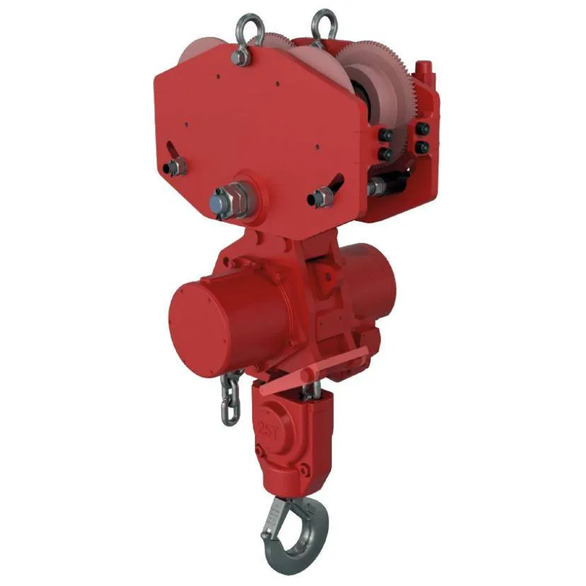 Combinatie palan pneumatic si troliu 25000 kg
