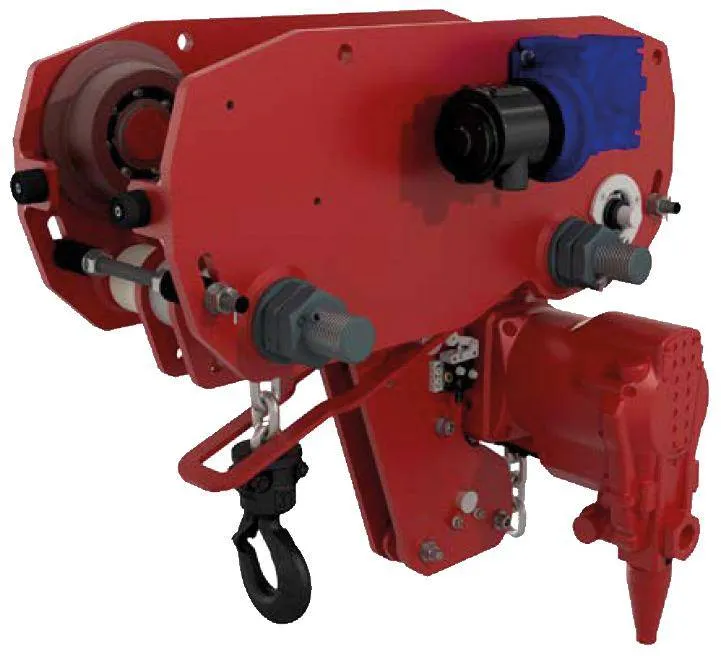 Combinatie palan pneumatic si troliu 3000 kg - compact
