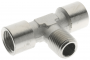 Conector T cu 2 filete interioare G 1/2&QUOT; si 1 filet exterior R 1/2&QUOT;, alama nichelata