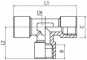Conector T cu filete interioare G 1&QUOT;, PN 80, alama nichelata