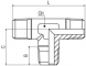 Conector T cu filete exterioare R 1/8&QUOT;, alama nichelata