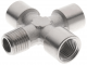 Conector X cu 3 filete interioare G 1/2&QUOT; si 1 filet exterior R 1/2&QUOT;, alama nichelata