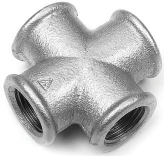 Conector cruce cu 4 filete interioare Rp 3&QUOT;, din fonta maleabila