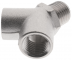 Conector Y cu 2 filete interioare G 1/2&QUOT; si 1 filet exterior R 1/2&QUOT;, alama nichelata