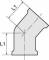 Cot 45° cu filete interioare cu filete interioare Rp 1/4&QUOT;, inox AISI 316