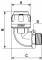 Cupla push-on L 90°, filet exterior, pentru teava