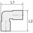 Cupla L push-in cu adaptor, seria POM