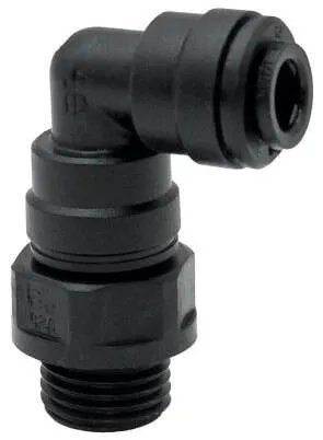 Cupla L push-in, filet cilindric exterior cu O-ring, seria POM