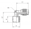 Cupla L push-on 10/8 mm cu filet exterior conic R 1/4&QUOT;, alama nichelata