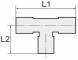Cupla T push-in, seria POM, 5 mm