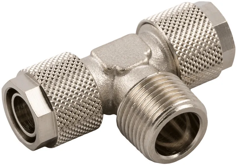 Cuple T push-on cu filet exterior conic, alama nichelata