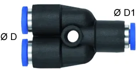 Cupla Y push-in, egala sau redusa, seria Mini