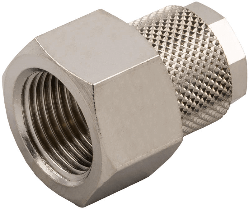 Cuple drepte push-on cu filet interior cilindric, alama nichelata
